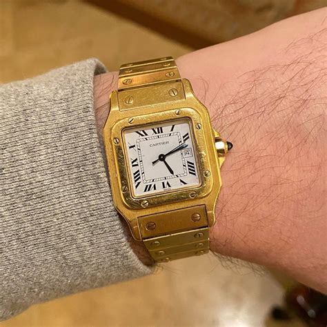 cartier santos small gold|cartier santos full gold.